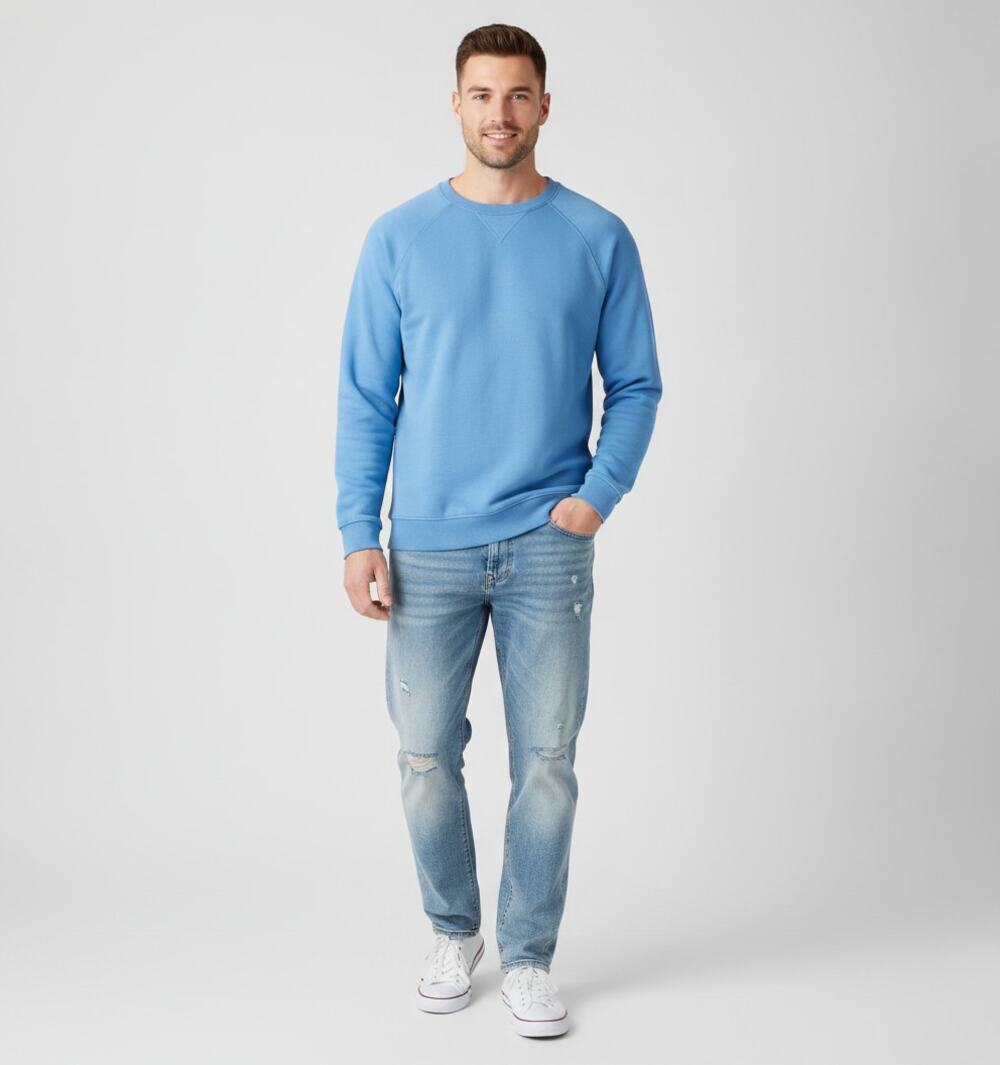 Ashworth Blue Sweatshirt Crew Neck Golf Sz XL